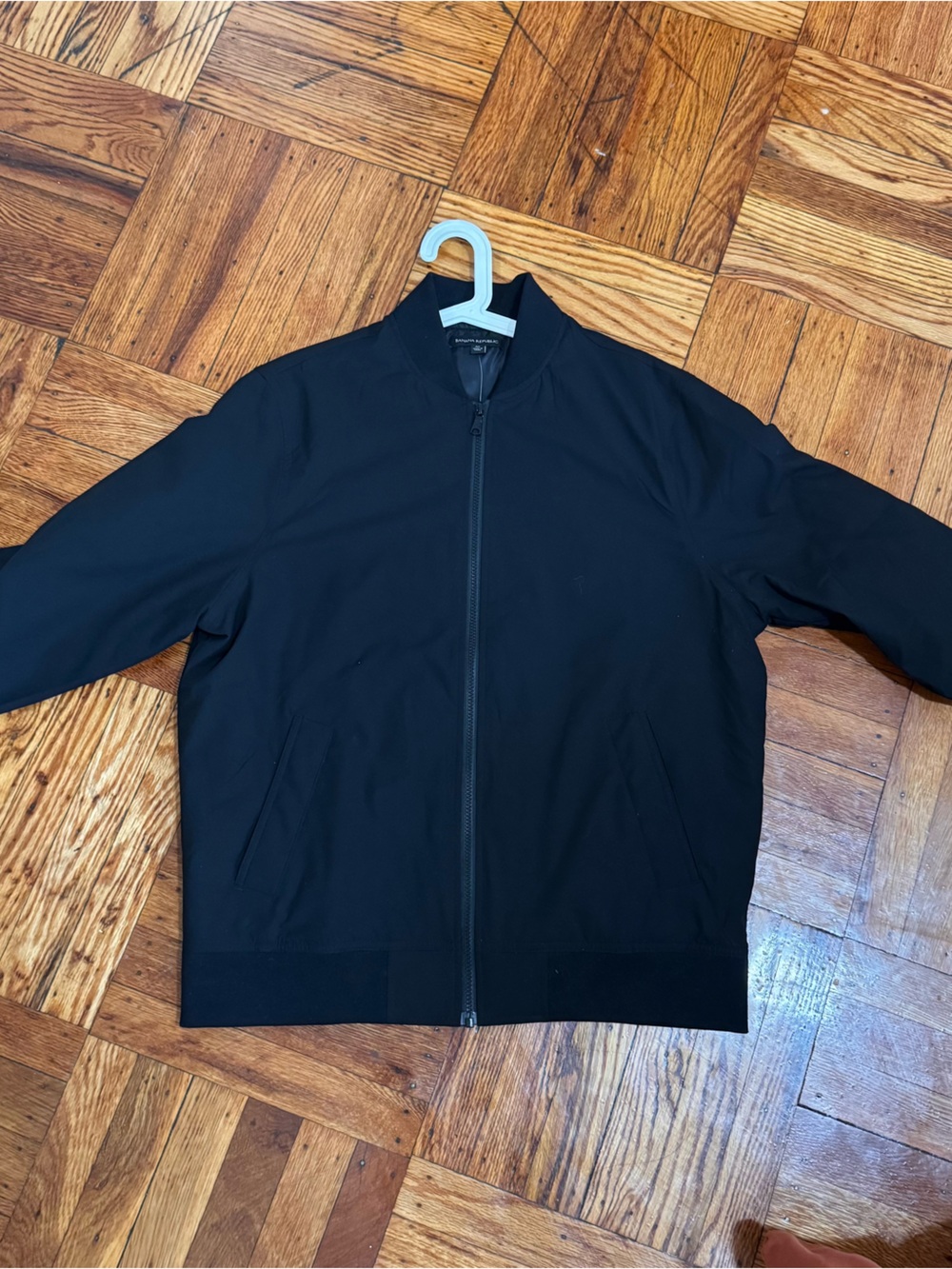 Banana Republic Men’s Black Zip-Front Bomber Jacket